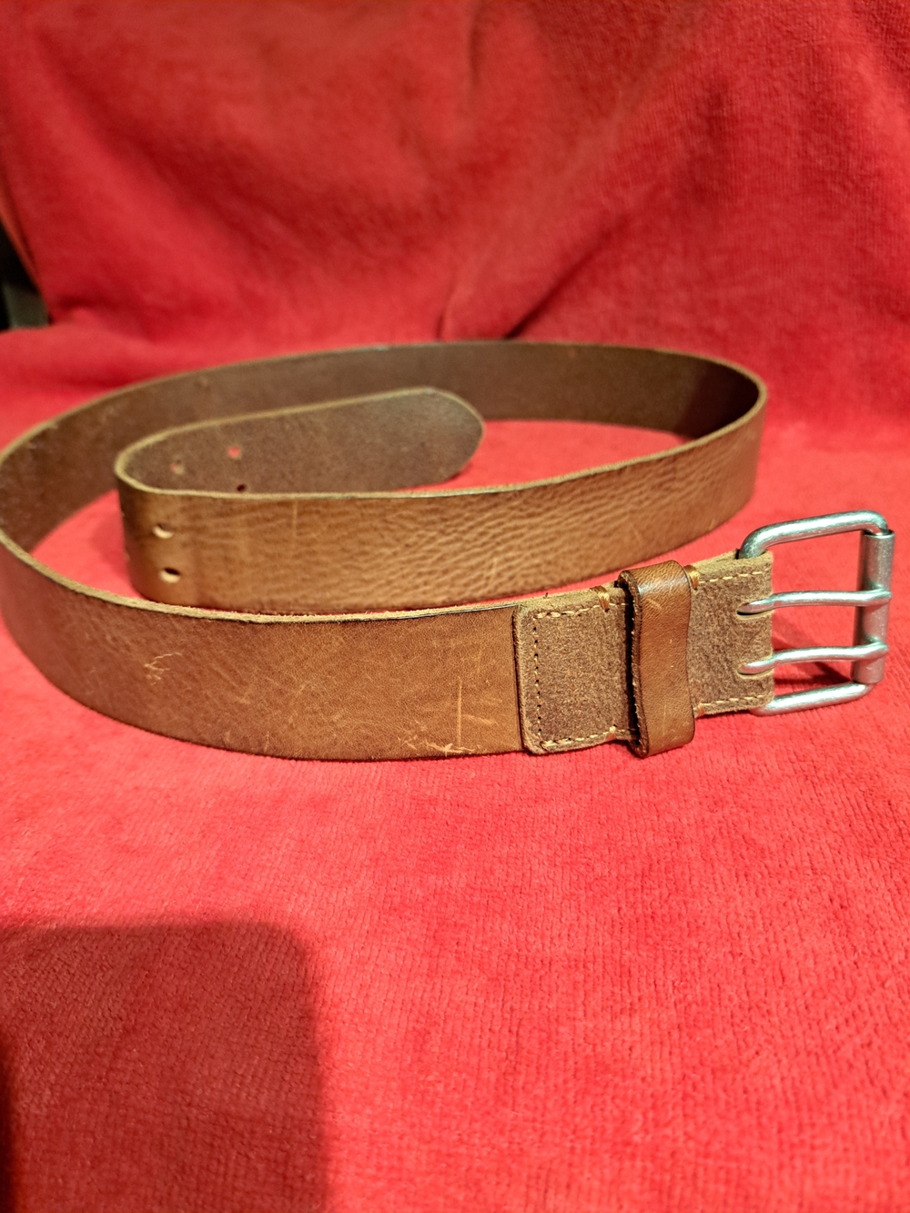 Banana Republic Brown Leather Belt with Silver Buckle